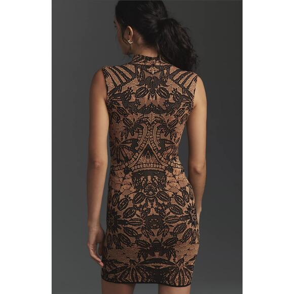 NWT Anthropologie Mock-Neck Knit Mini Dress - XL - Picture 3 of 6